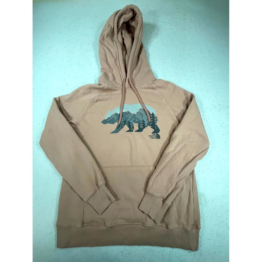 The North‎ Face Bearscape Hoodie Womens Small Dusty Rose Fleece Lined Cotton